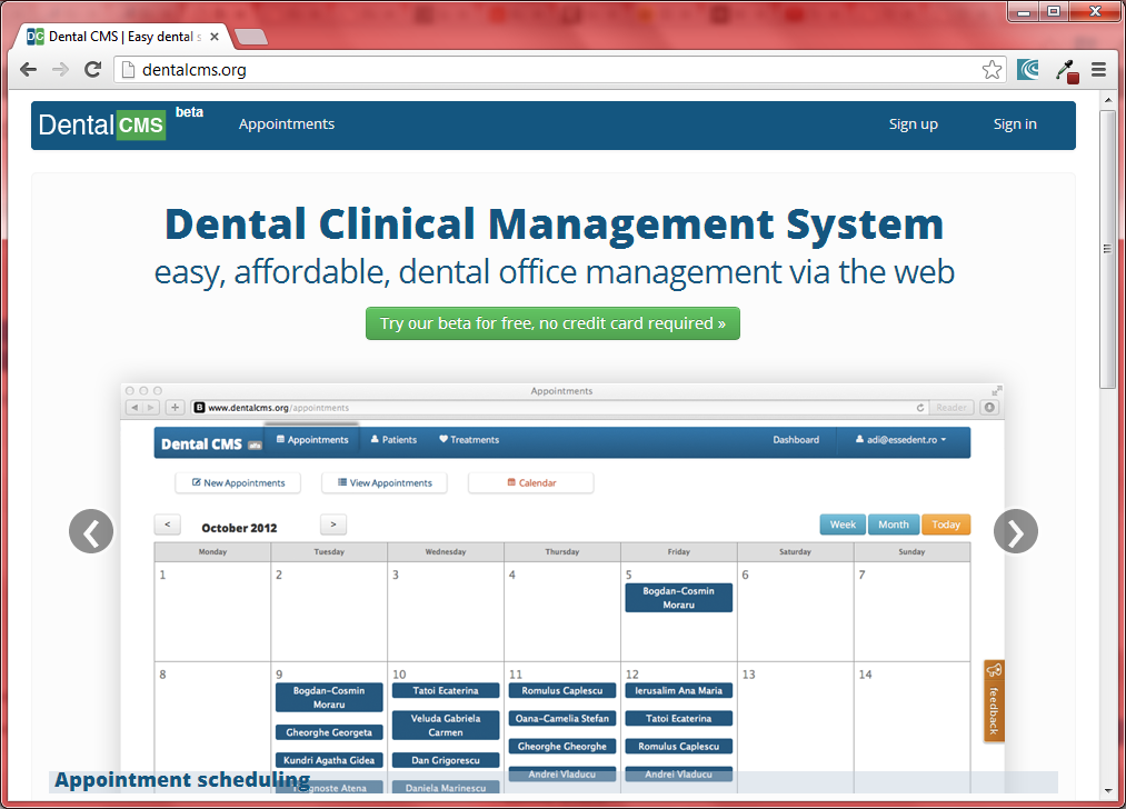 A SaaS for Dental Clinics